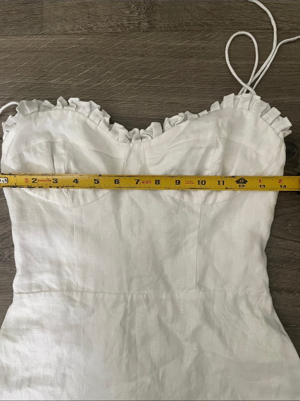 Reformation- Andie Linen White Slip Dress - Picture 9 of 10